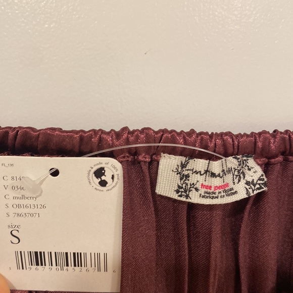 Free People Pretty Pleats Satin Top - Picture 3 of 5